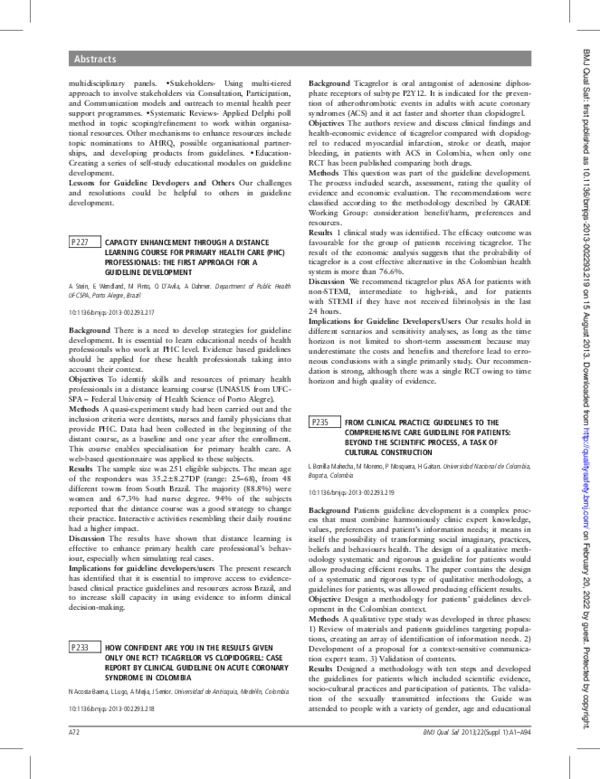 (PDF) P235 From Clinical Practice Guidelines To The Comprehensive Care ...