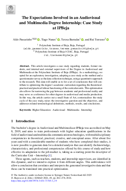(PDF) The Expectations Involved in an Audiovisual and Multimedia Degree ...