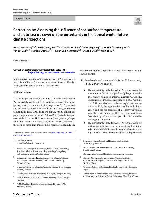 (PDF) Correction to: Assessing the influence of sea surface temperature ...