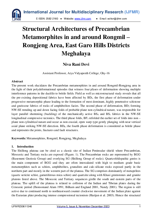 (PDF) Structural Architectures of Precambrian Metamorphites in and ...