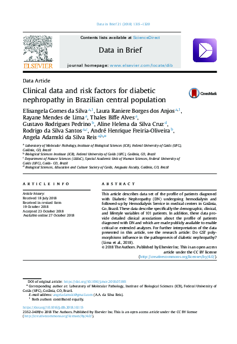 (PDF) Clinical data and risk factors for diabetic nephropathy in ...