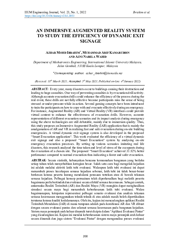 (PDF) Immersive Augmented Reality System to Study the Efficiency of ...