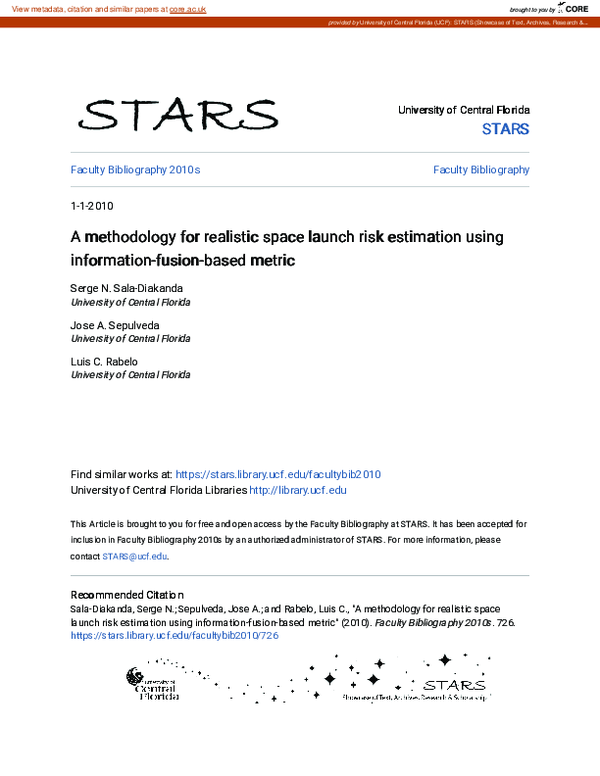 (PDF) A methodology for realistic space launch risk estimation using ...