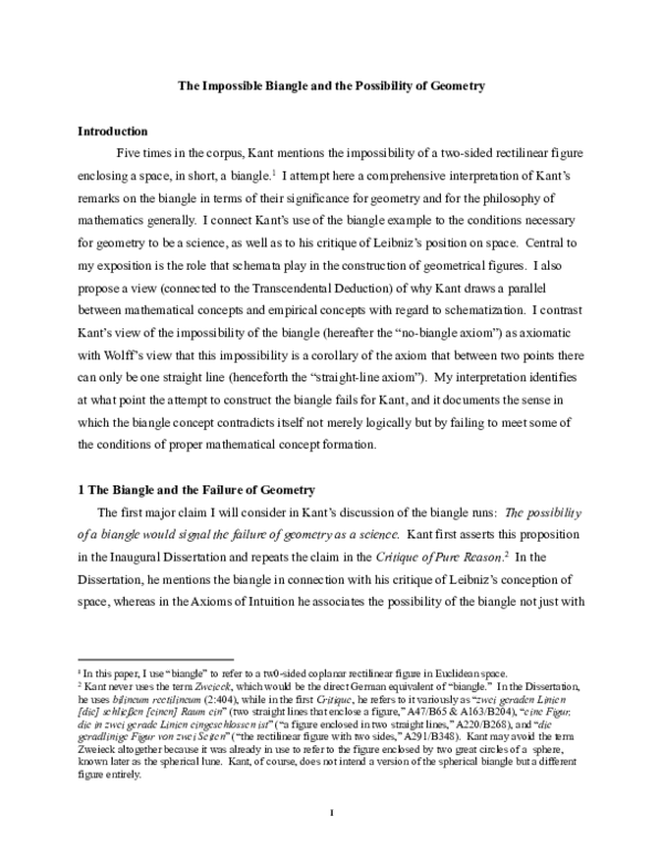 (PDF) The Impossible Biangle and the Possibility of Geometry