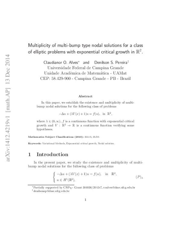 (PDF) Multiplicity of Multi-Bump Type Nodal Solutions for A Class of ...