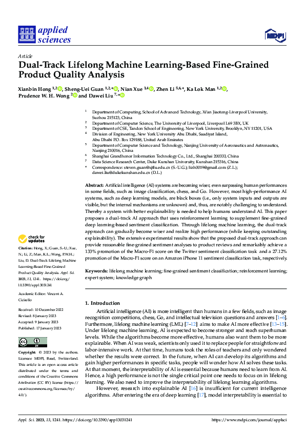 (PDF) Dual-Track Lifelong Machine Learning-Based Fine-Grained Product ...
