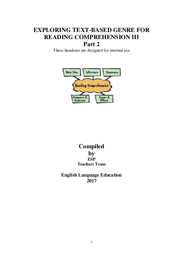 (PDF) Exploring reading text part 2 (reading comprehension handout)
