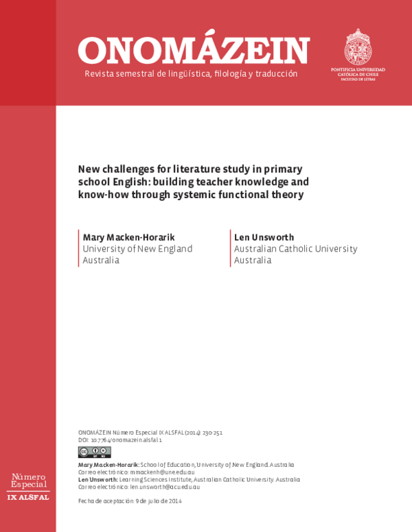 (PDF) New challenges for literature study in primary school English ...