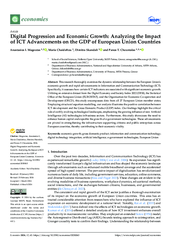 (PDF) Digital Progression and Economic Growth: Analyzing the Impact of ...