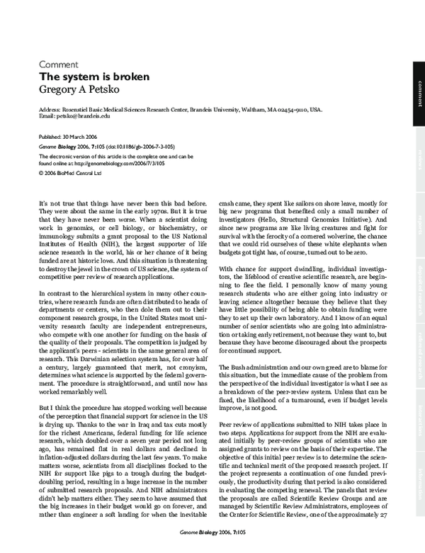 (PDF) The system is broken