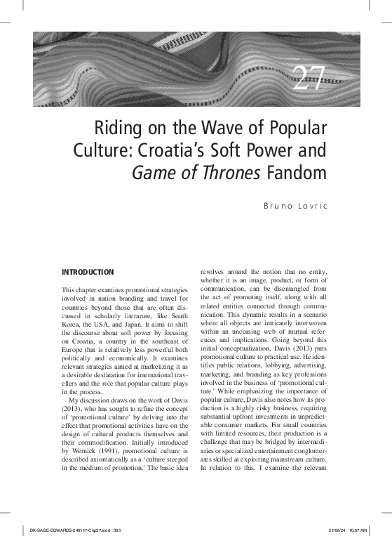 (PDF) Riding on the Wave of Popular Culture Croatia’s Soft Power and ...