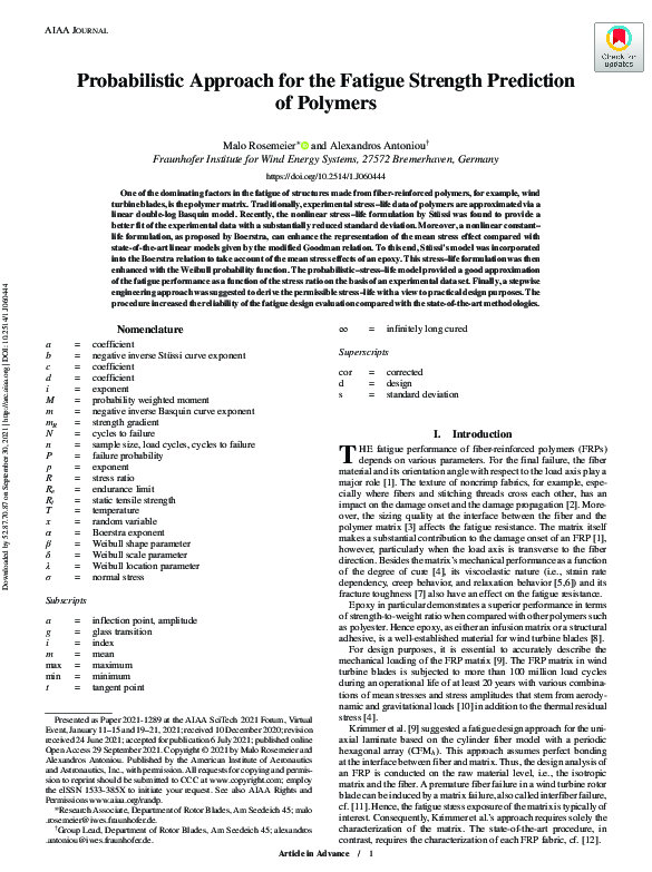 (PDF) Probabilistic Approach for the Fatigue Strength Prediction of ...