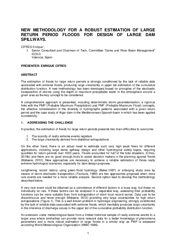 (PDF) New methodology for a robust estimation of large return period ...
