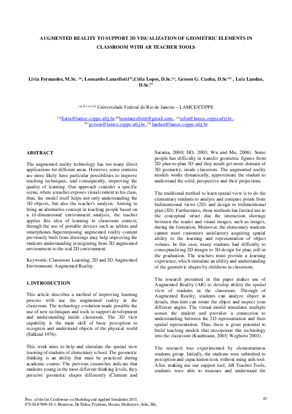 (PDF) Augmented reality to support 3D visualization of geometric ...