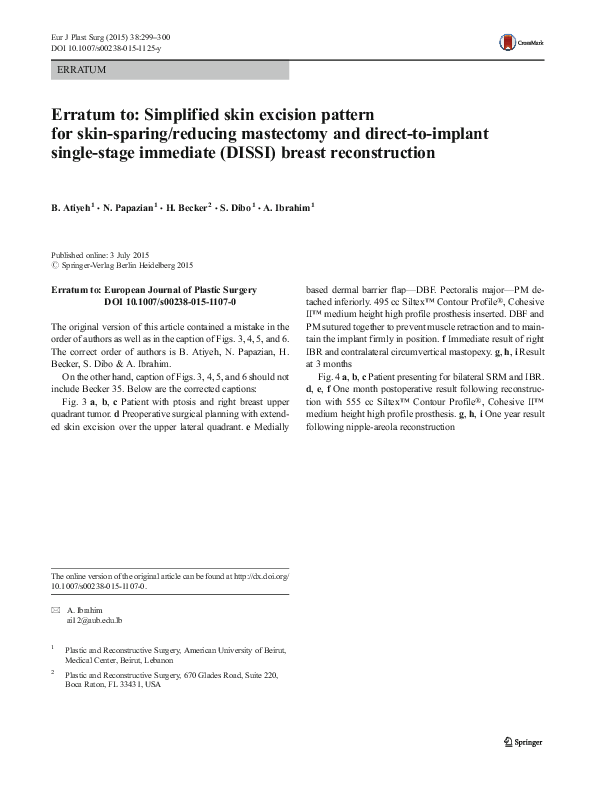 (PDF) Simplified skin excision pattern for skin-sparing/reducing ...