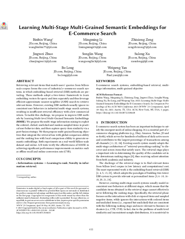 (PDF) Learning Multi-Stage Multi-Grained Semantic Embeddings for E ...