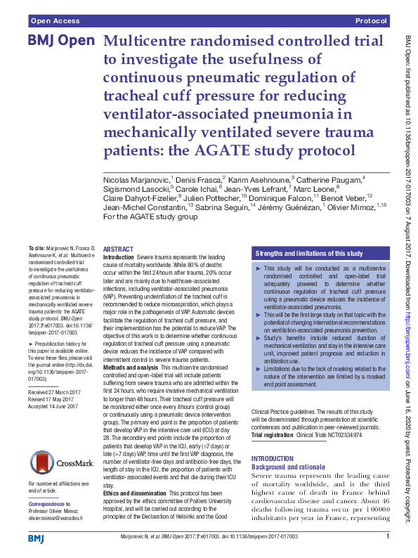 (PDF) Multicentre randomised controlled trial to investigate the ...