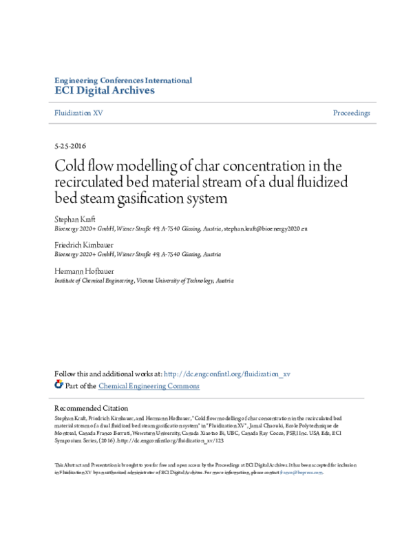 (PDF) Cold flow modelling of char concentration in the recirculated bed ...