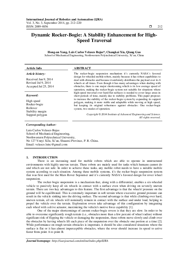 (PDF) Dynamic Rocker-Bogie: A Stability Enhancement for High-Speed ...
