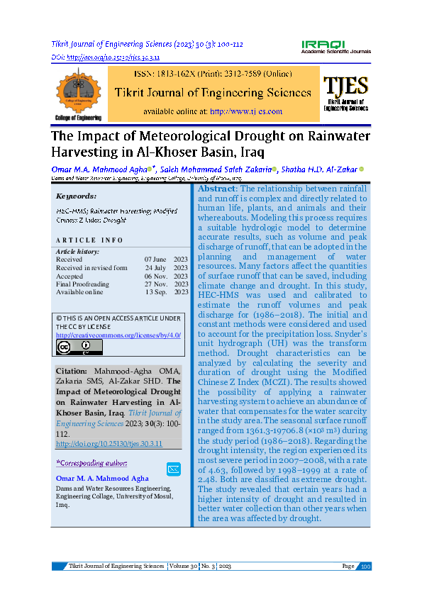 (PDF) The Impact of Meteorological Drought on Rainwater Harvesting in ...