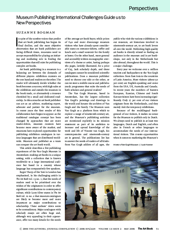(PDF) Museum Publishing: International Challenges Guide us to New ...
