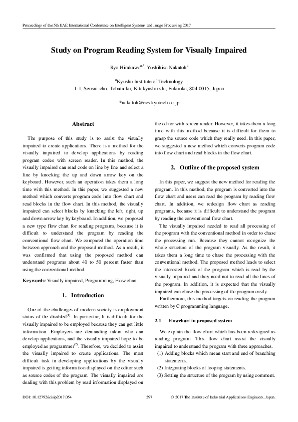 (PDF) A sign reading system for the visually impaired