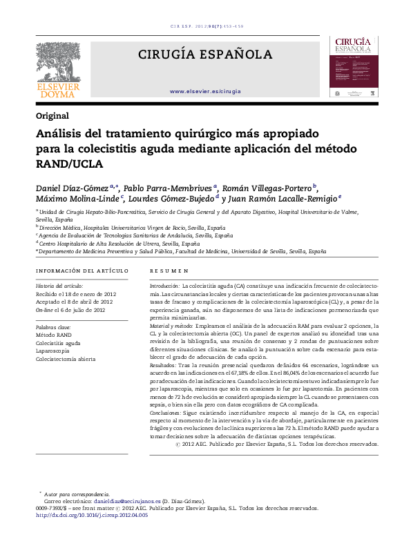 (PDF) Análisis del tratamiento quirúrgico más apropiado para la ...