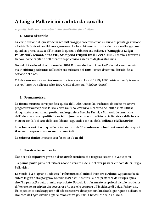 (PDF) A Luigia Pallavicini caduta da cavallo
