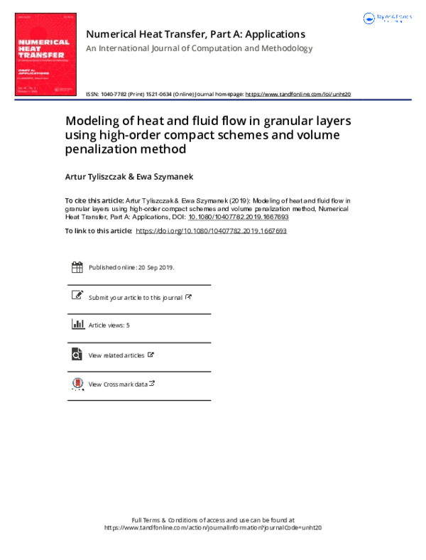 (PDF) Modeling of heat and fluid flow in granular layers using high ...