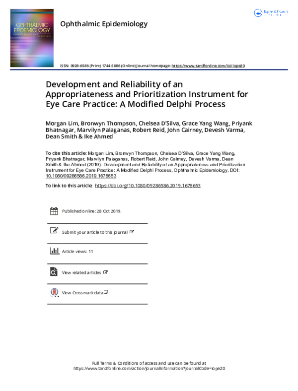 (PDF) Development and Reliability of an Appropriateness and ...