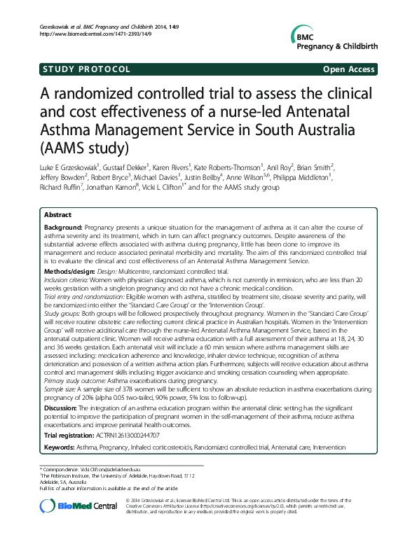 (PDF) A randomized controlled trial to assess the clinical and cost ...