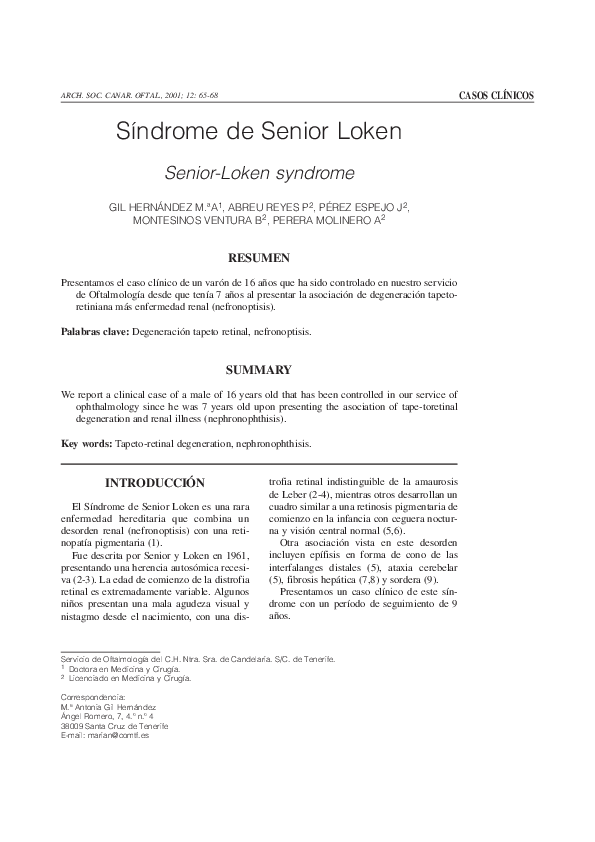 (PDF) Síndrome de Senior Loken