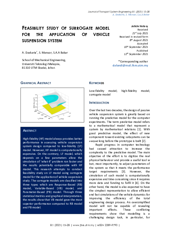 (PDF) Feasibility Study of Surrogate Model for the Application of ...