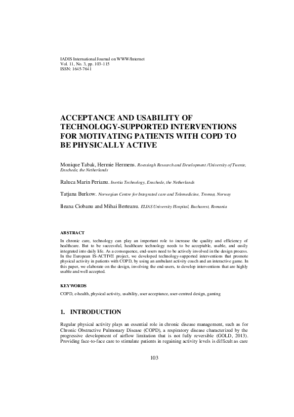 (PDF) Acceptance and usability of technology-supported interventions ...