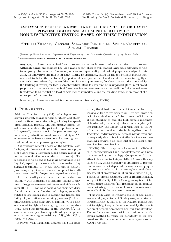(PDF) Assessment of local mechanical properties of laser powder bed ...