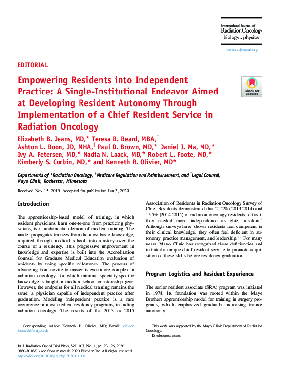 (PDF) Empowering Residents into Independent Practice: A Single ...