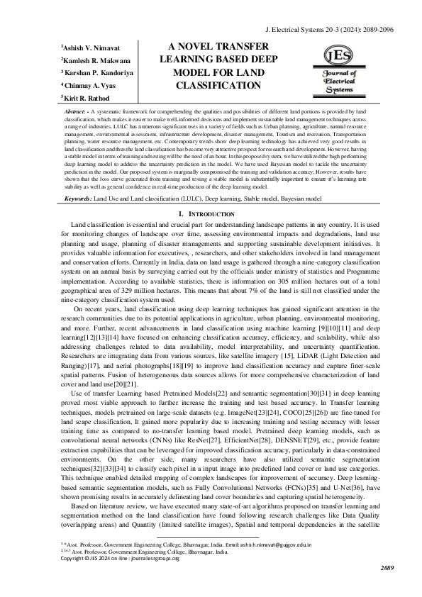 (PDF) A Novel Transfer Learning Based Deep Model for Land Classification