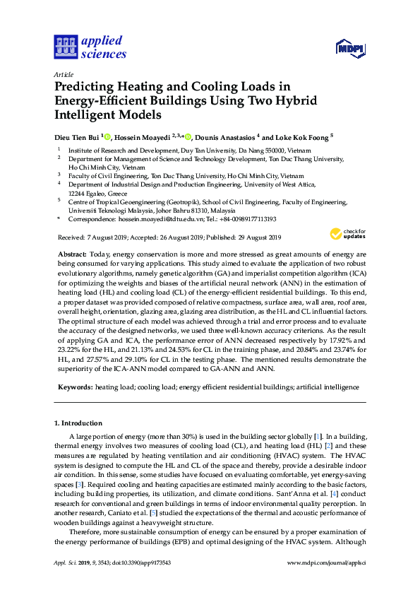 (PDF) Predicting Heating and Cooling Loads in Energy-Efficient ...