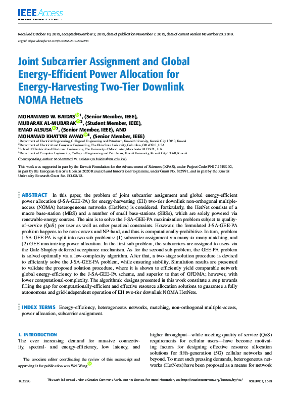 (PDF) Joint Subcarrier Assignment and Global Energy-Efficient Power ...