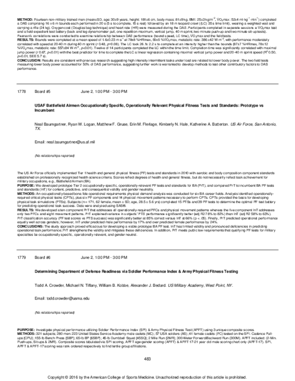 (PDF) USAF Battlefield Airmen Occupationally Specific, Operationally ...
