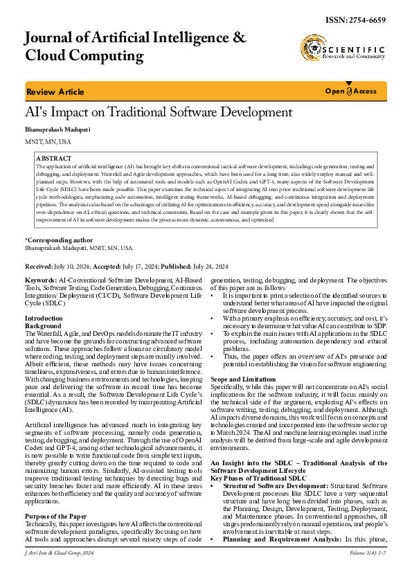 (PDF) Ais impact on traditional software development
