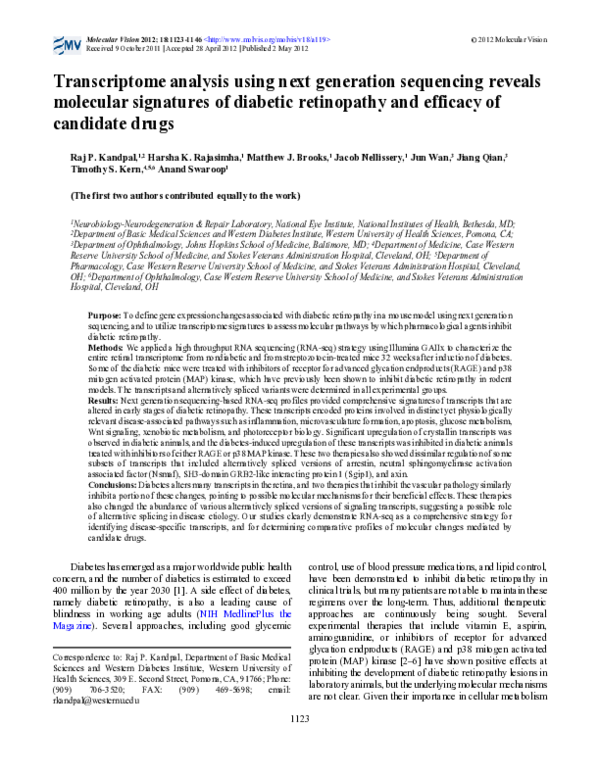 (PDF) Transcriptome analysis using next generation sequencing reveals ...