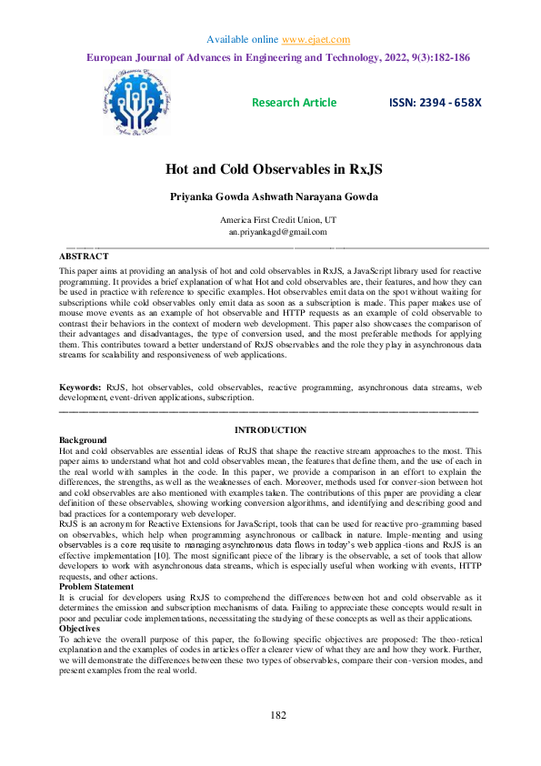 (PDF) Hot and Cold Observables in RxJS