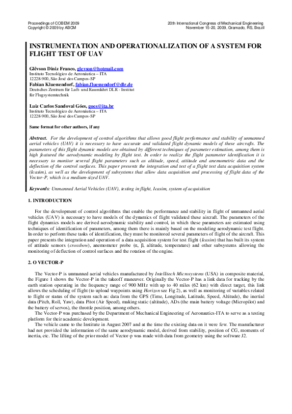 (PDF) Instrumentation and Operationalization of a System for Flight ...
