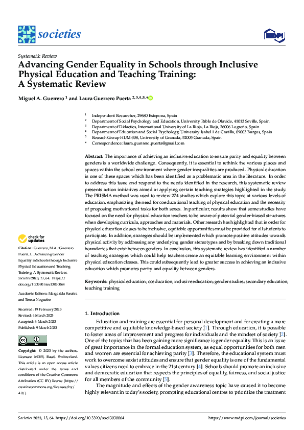 (PDF) Advancing Gender Equality in Schools through Inclusive Physical ...