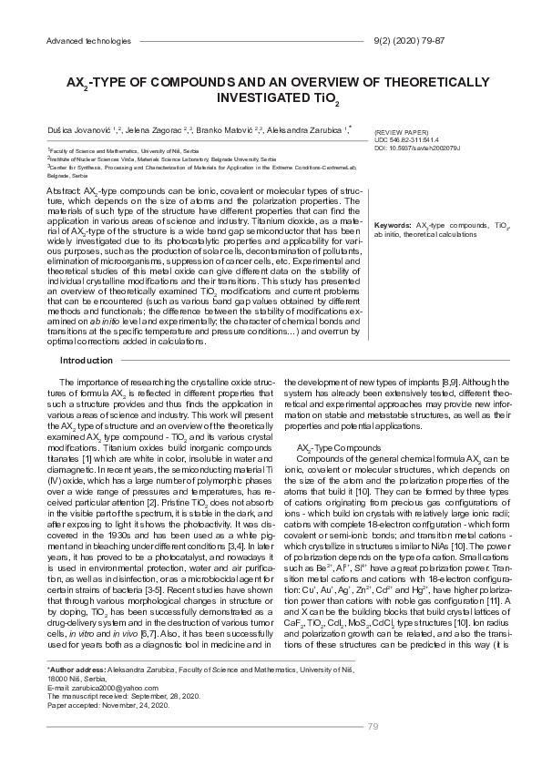 (PDF) AX2: Type of compounds and an overview of theoretically ...