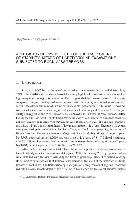 (PDF) Application of PPV method for the assessment of stability hazard ...