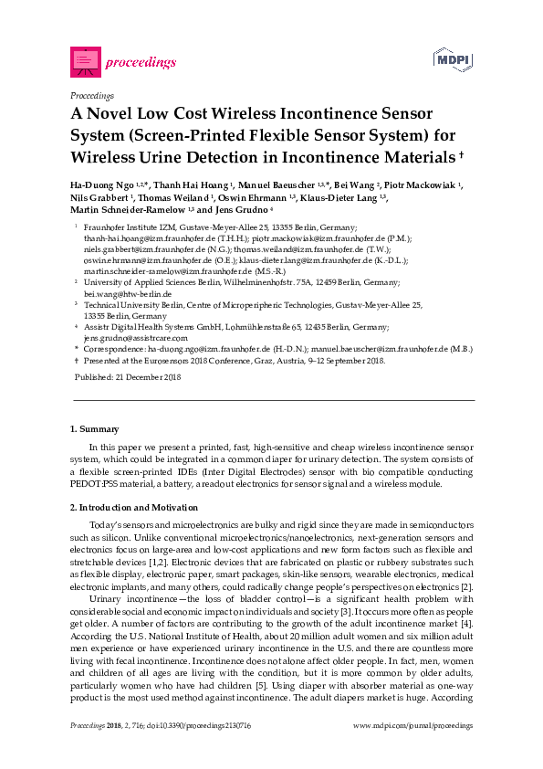 (PDF) A Novel Low Cost Wireless Incontinence Sensor System (Screen ...