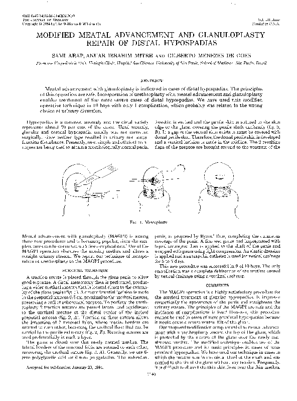 (PDF) Modified Meatal Advancement and Glanuloplasty Repair of Distal ...
