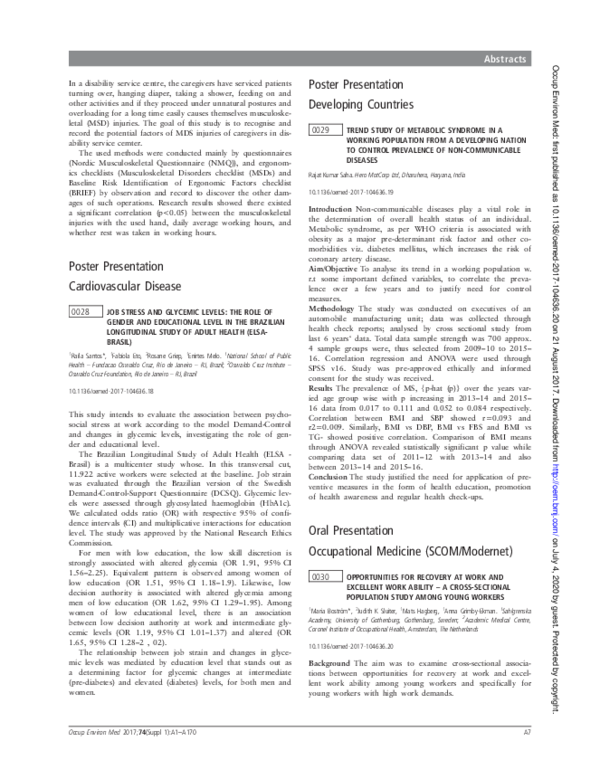 (PDF) 0030 Opportunities for recovery at work and excellent work ...